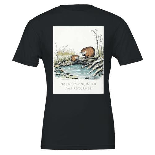 Beaver Rewilding T-Shirt | Nature's Engineer Conservation Tee UK - Wild Thread Co