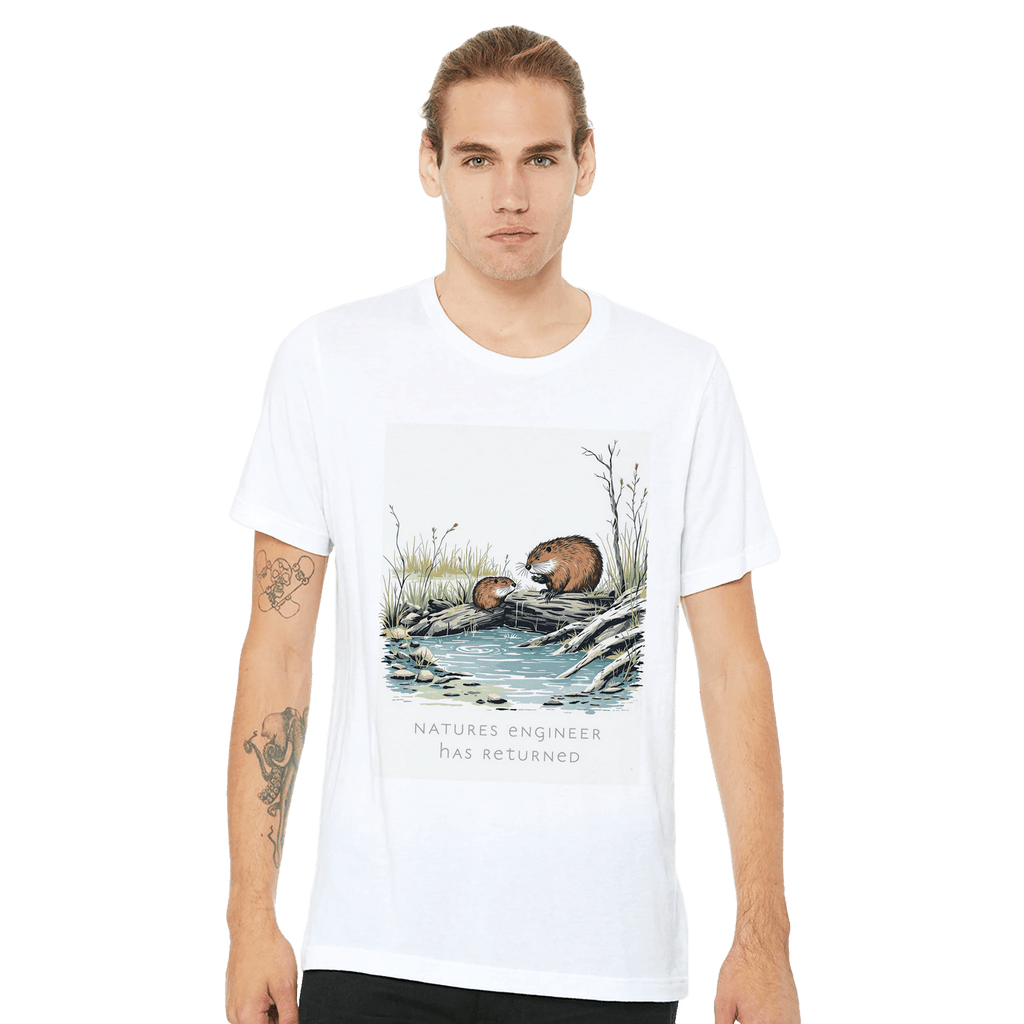 Beaver Rewilding T-Shirt | Nature's Engineer Conservation Tee UK - Wild Thread Co