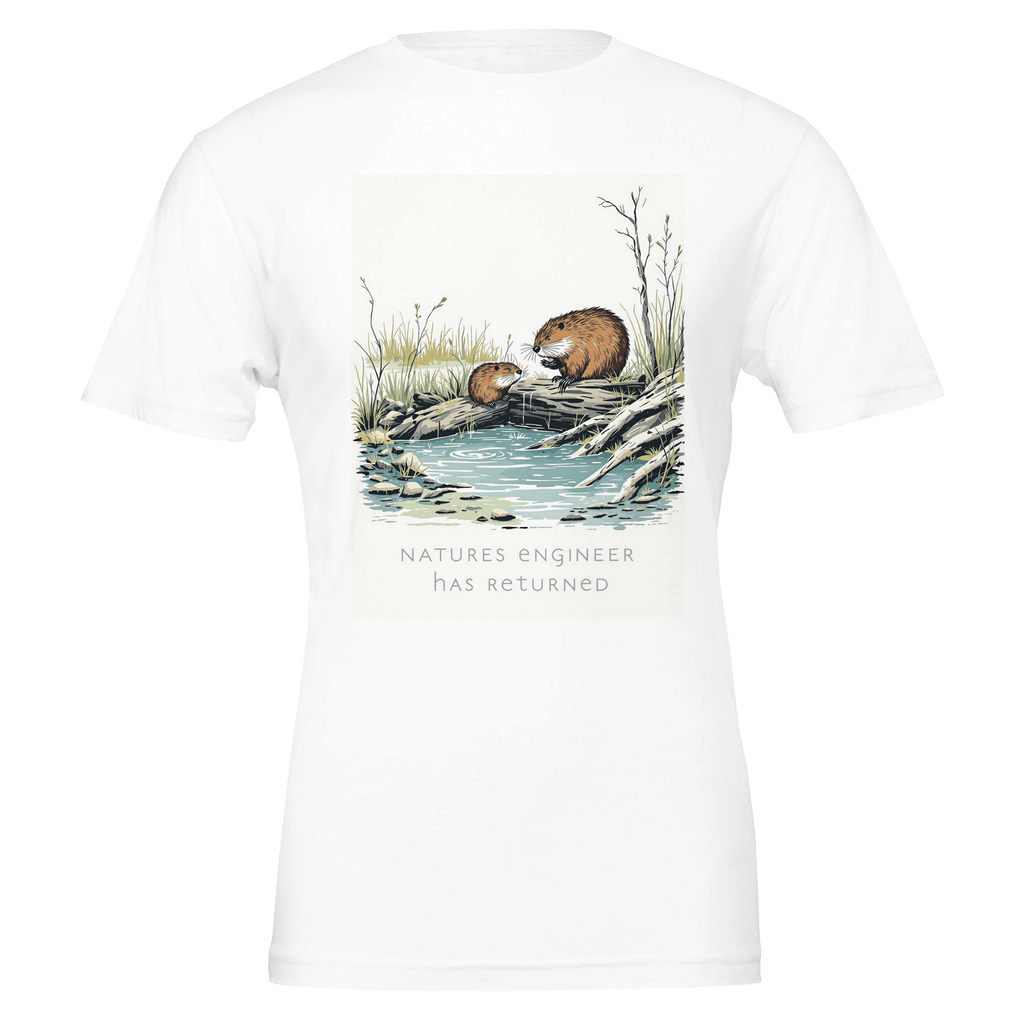 Beaver Rewilding T-Shirt | Nature's Engineer Conservation Tee UK - Wild Thread Co