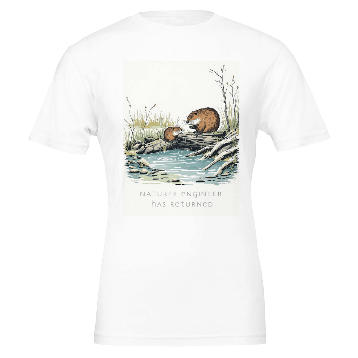 Beaver Rewilding T-Shirt | Nature's Engineer Conservation Tee UK - Wild Thread Co