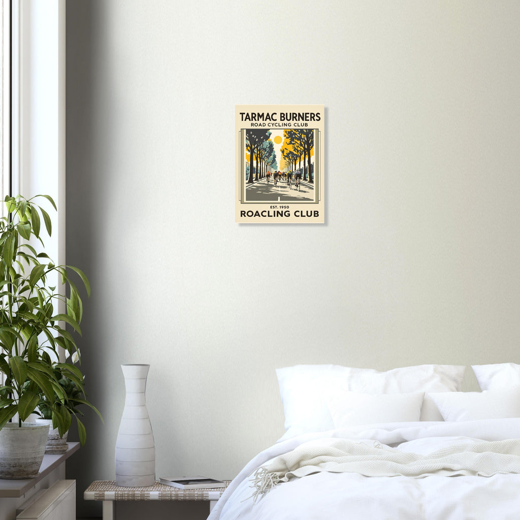 Tarmac Burners Vintage Travel Poster Art Print — detail view | Wild Thread Co