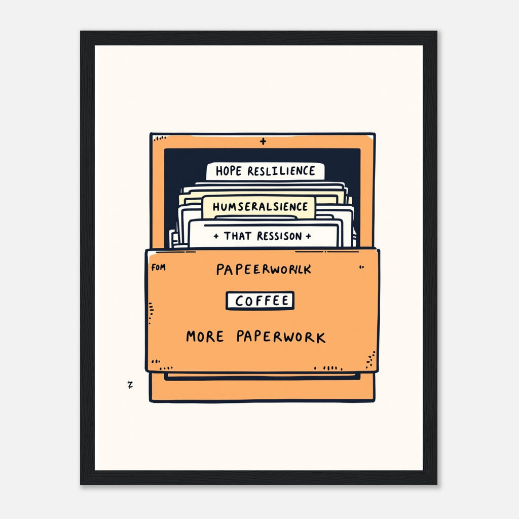 Social Worker Truth Framed Print Wall Art Ready to Hang UK Framed Art Print — detail view | Wild Thread Co