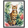 Bengal Cat Jungle Art Wall Art Ready to Hang UK Framed Print H — Framed Art Print | Wild Thread Co UK