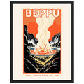 Beppu Vintage Travel Framed Print Wall Art Ready to Hang UK — Framed Art Print | Wild Thread Co UK