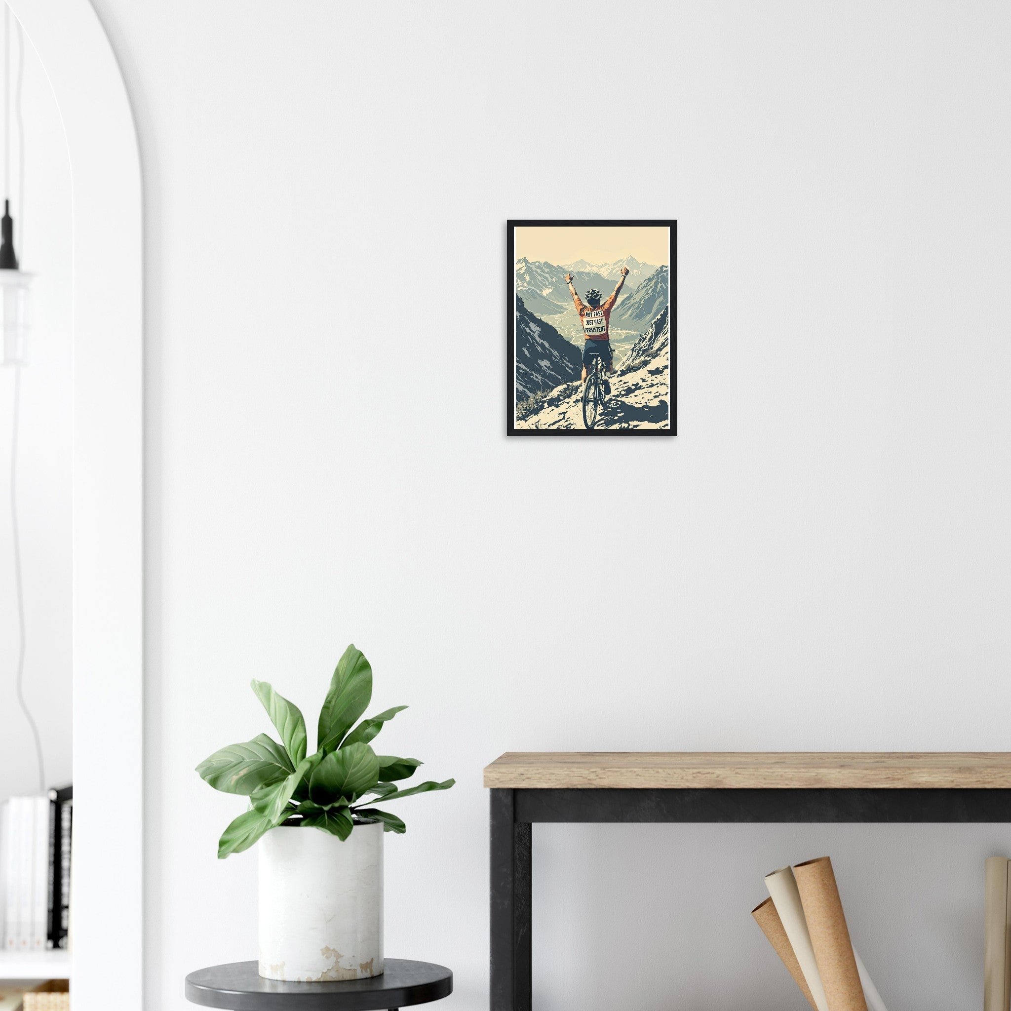 Cycling The Cols Framed Art Print — detail view | Wild Thread Co