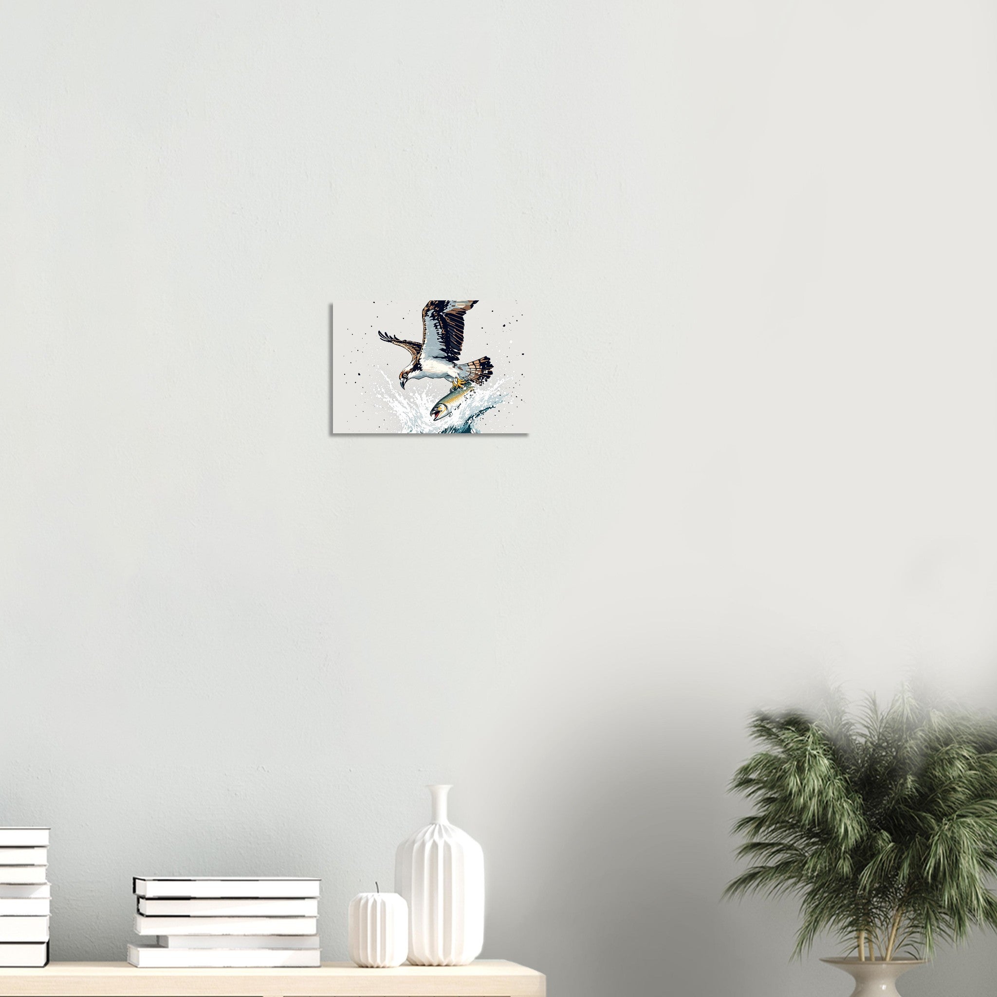 Osprey Diving Fishing River Print Material — detail view | Wild Thread Co