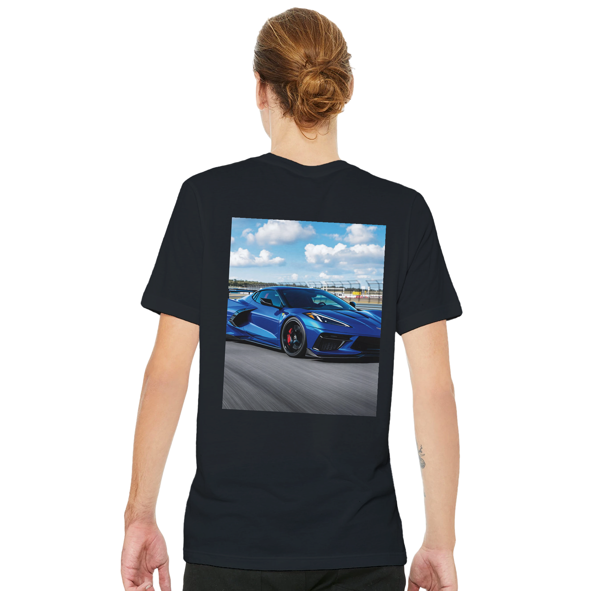 Corvette C8 Z06 UK Gift T-Shirt — detail view | Wild Thread Co
