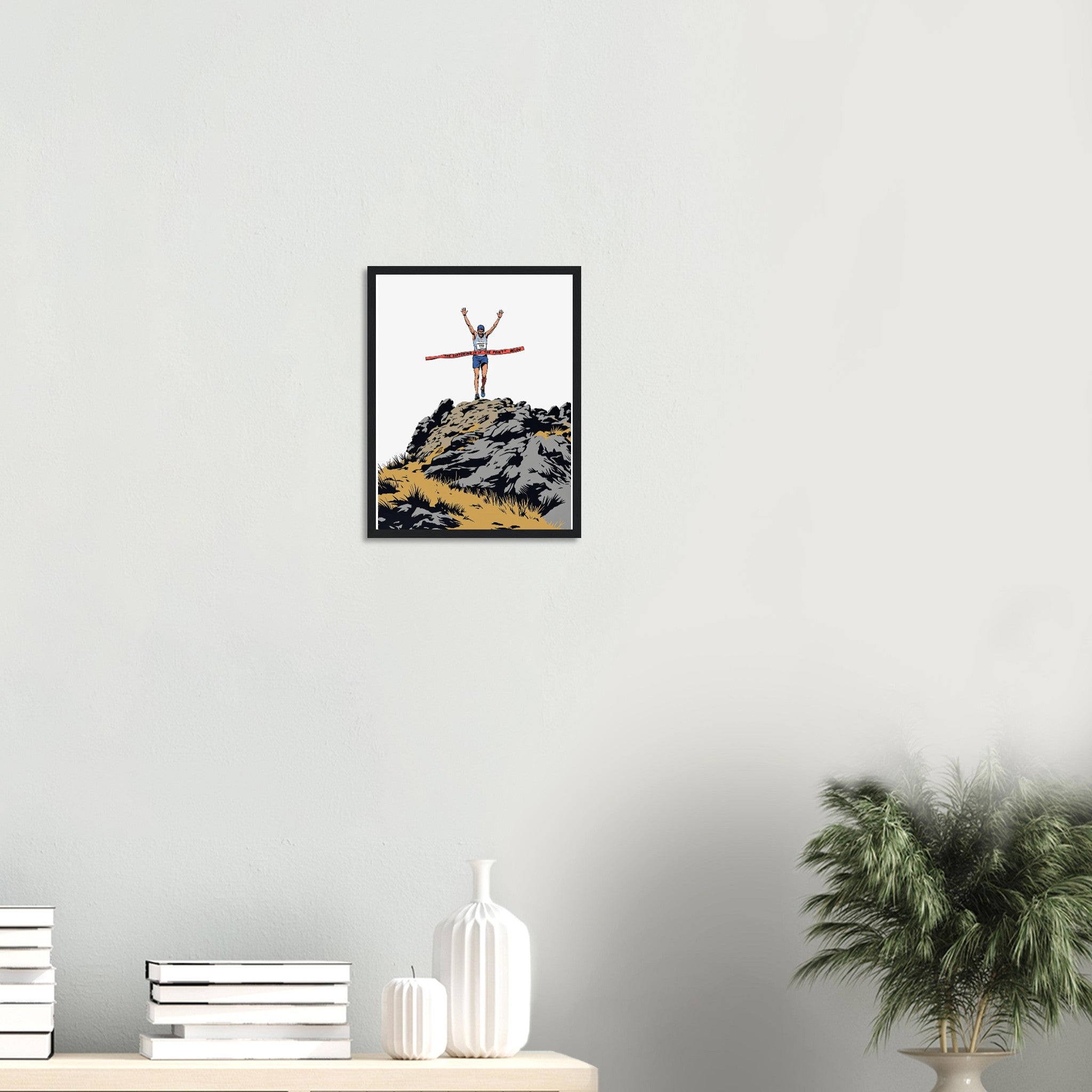 Fell Race Summit Finish Destroyed Framed Print — Framed Art Print | Wild Thread Co