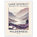 Lake District Vintage Travel Poster Framed Art Print — detail view | Wild Thread Co