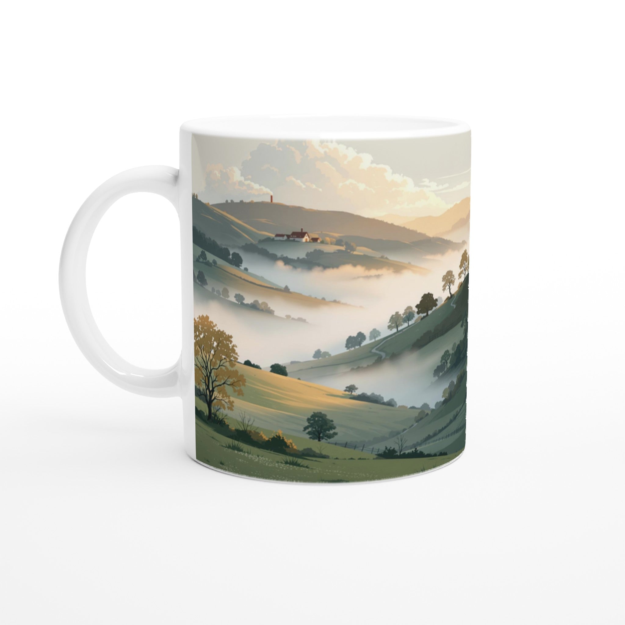 Morning Mist Valley Farm — Mug | Wild Thread Co UK