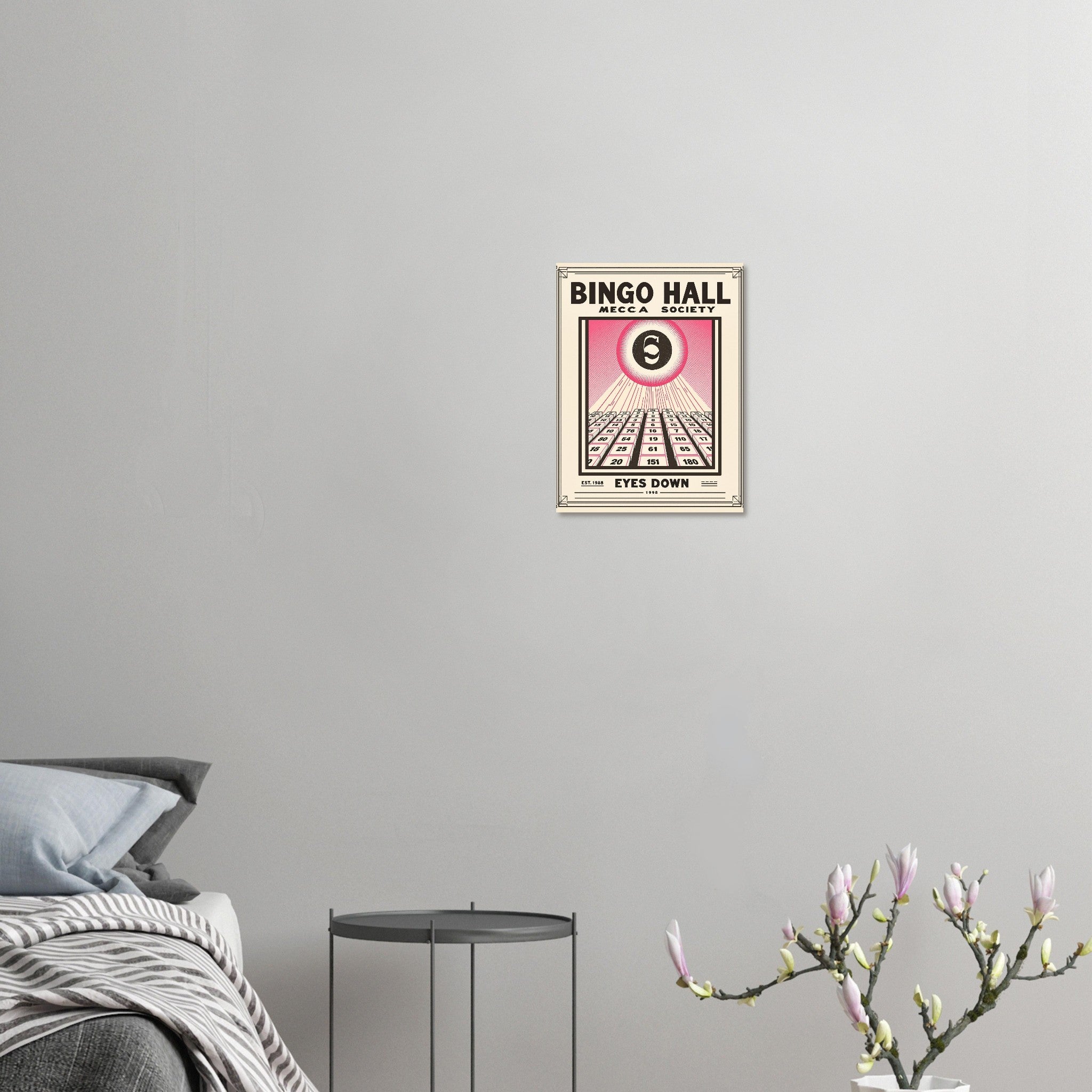 Bingo Hall Vintage Travel Art Wall Art UK Art Print Poster Wall Art UK UK Gift Art Print — detail view | Wild Thread Co