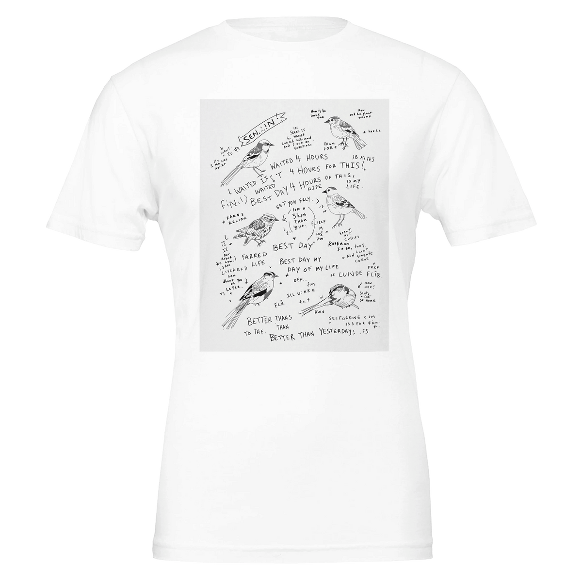 Birdwatcher Notebook T-Shirt | Twitcher Gift for Bird Lovers UK - Wild Thread Co