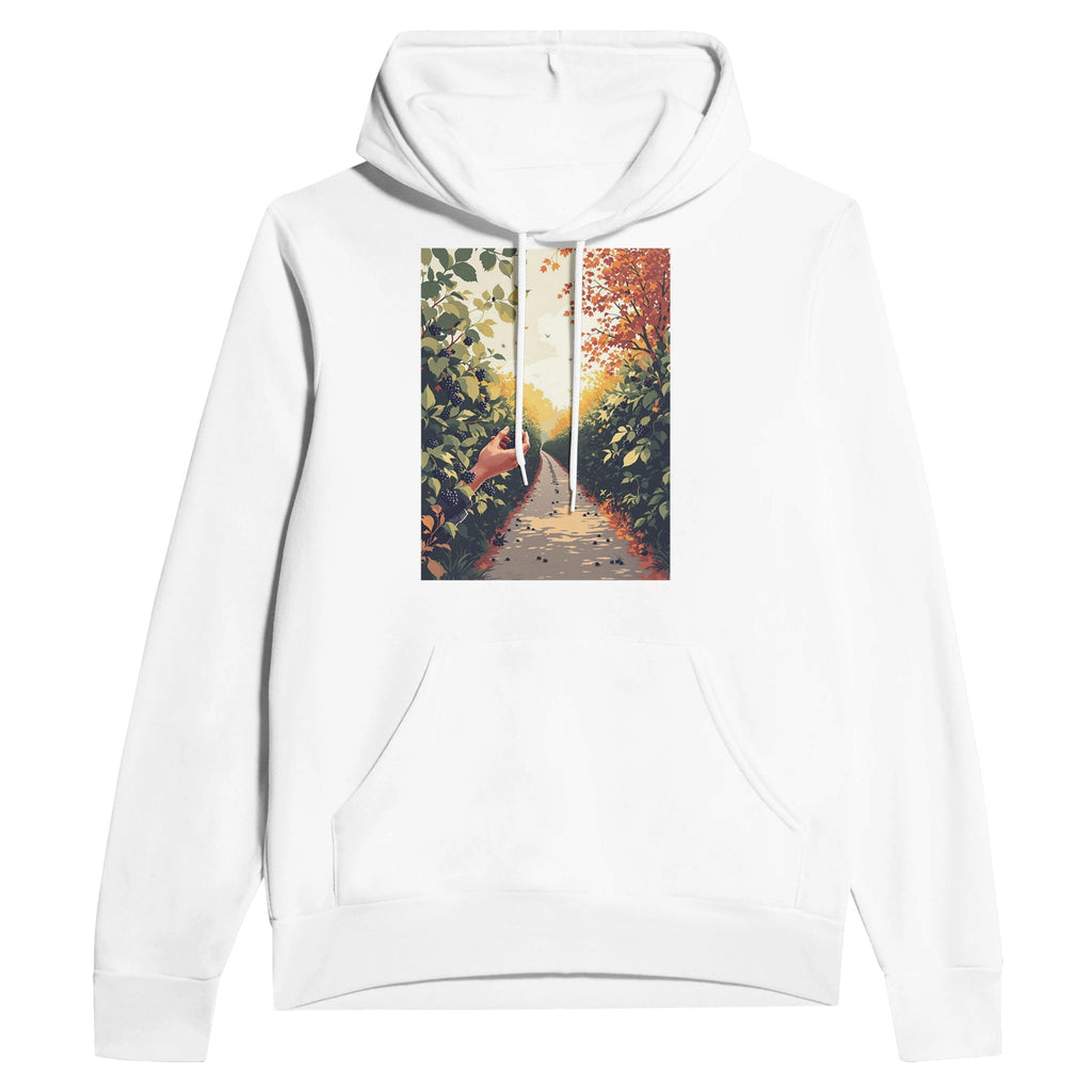 Blackberry Foraging Hoodie | FREE FOOD Hedgerow Illustrated Hoodie - Wild Thread Co