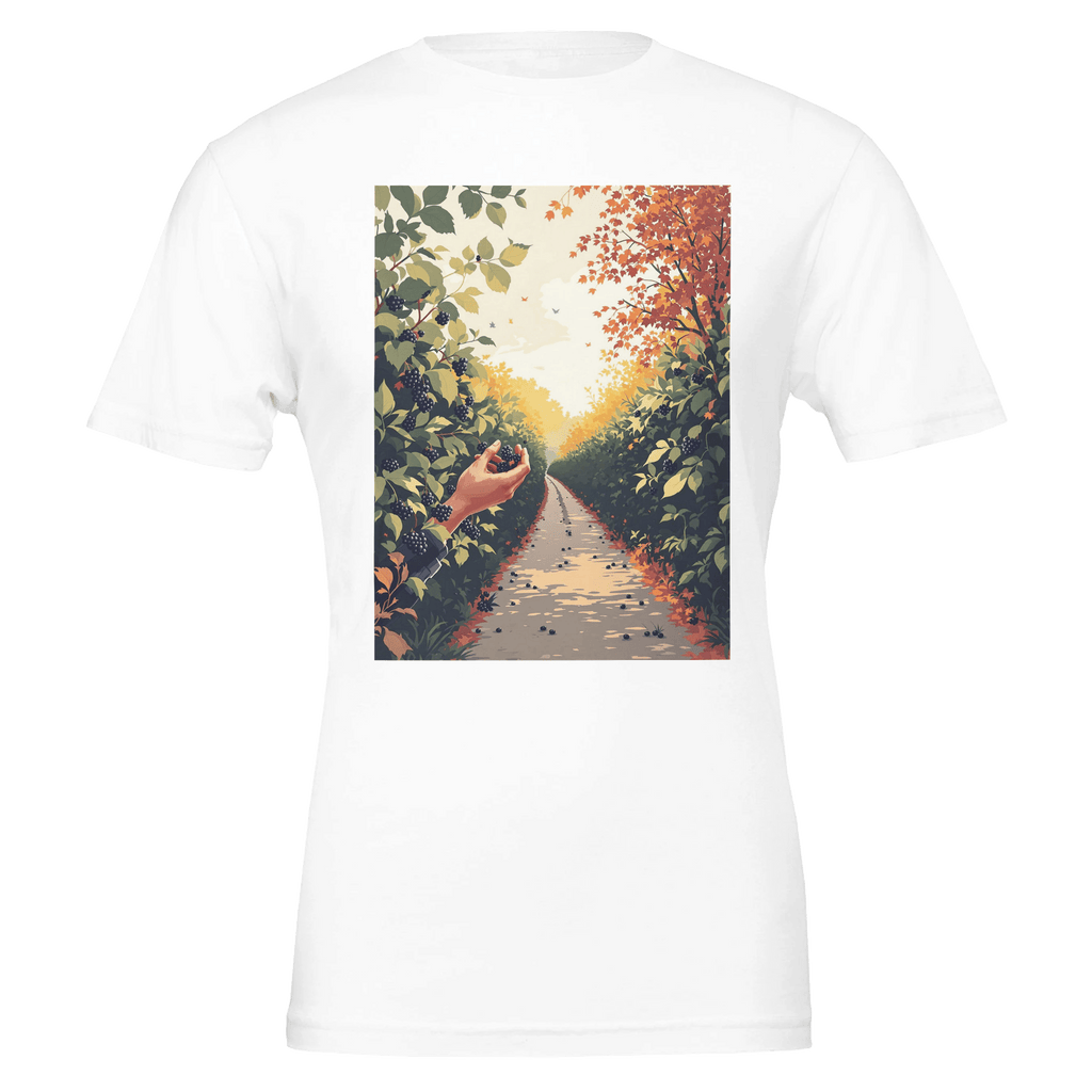 Blackberry Foraging T-Shirt | FREE FOOD Hedgerow Illustrated Tee - Wild Thread Co