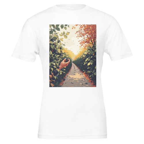 Blackberry Foraging T-Shirt | FREE FOOD Hedgerow Illustrated Tee - Wild Thread Co