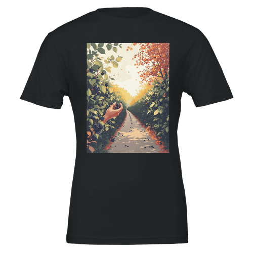 Blackberry Foraging T-Shirt | FREE FOOD Hedgerow Illustrated Tee - Wild Thread Co