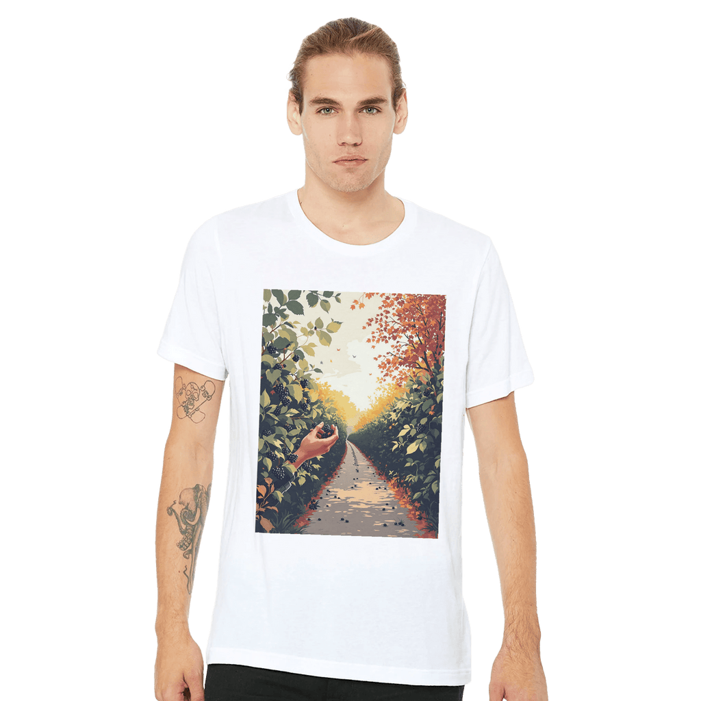 Blackberry Foraging T-Shirt | FREE FOOD Hedgerow Illustrated Tee - Wild Thread Co