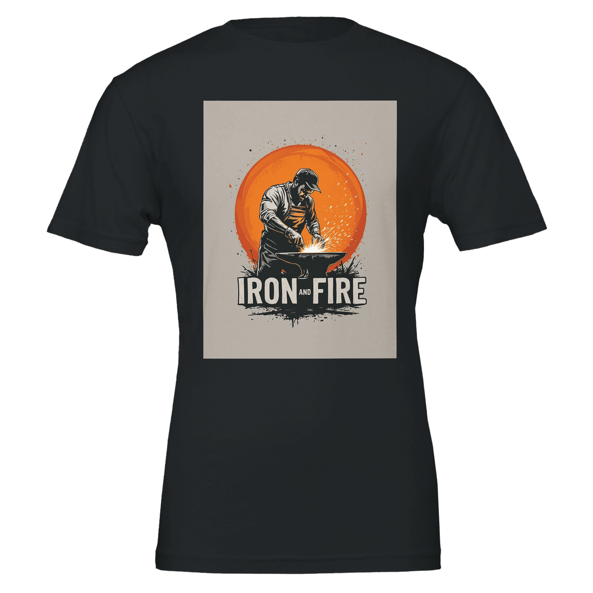Blacksmith Forge Shirt | IRON AND FIRE Anvil Sparks T-Shirt - Wild Thread Co