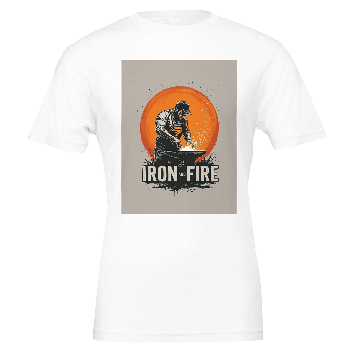 Blacksmith Forge Shirt | IRON AND FIRE Anvil Sparks T-Shirt - Wild Thread Co