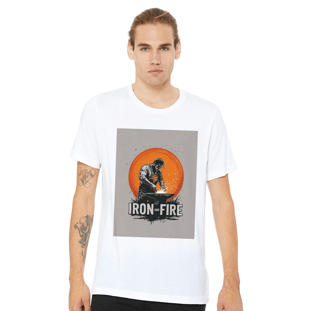 Blacksmith Forge Shirt | IRON AND FIRE Anvil Sparks T-Shirt - Wild Thread Co