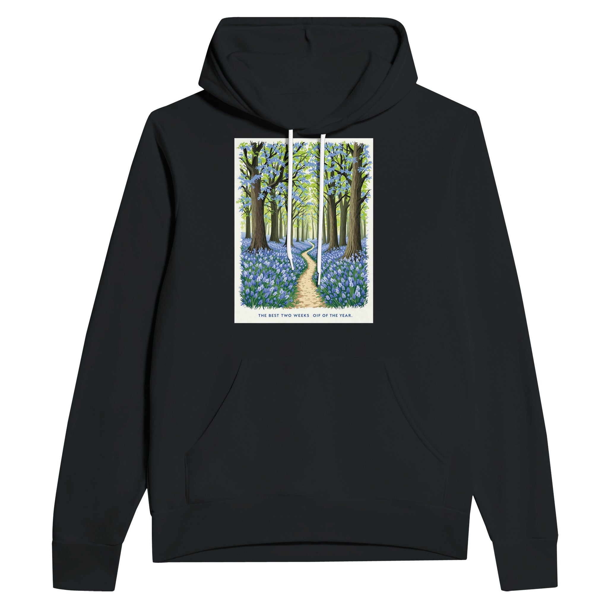 Bluebell Wood Hoodie | British Spring Woodland Gift Navy - Wild Thread Co