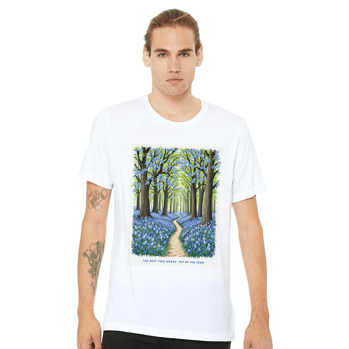 Bluebell Wood T-Shirt | British Spring Woodland Gift Navy - Wild Thread Co