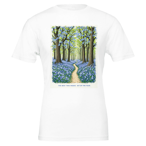 Bluebell Wood T-Shirt | British Spring Woodland Gift Navy - Wild Thread Co