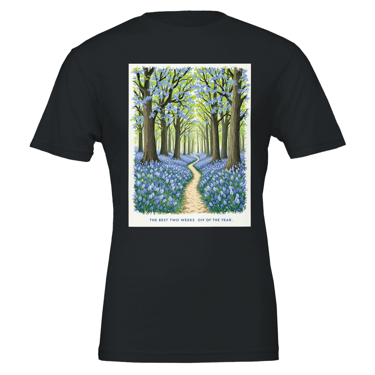 Bluebell Wood T-Shirt | British Spring Woodland Gift Navy - Wild Thread Co