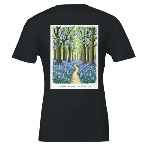 Bluebell Wood T-Shirt | British Spring Woodland Gift Navy - Wild Thread Co