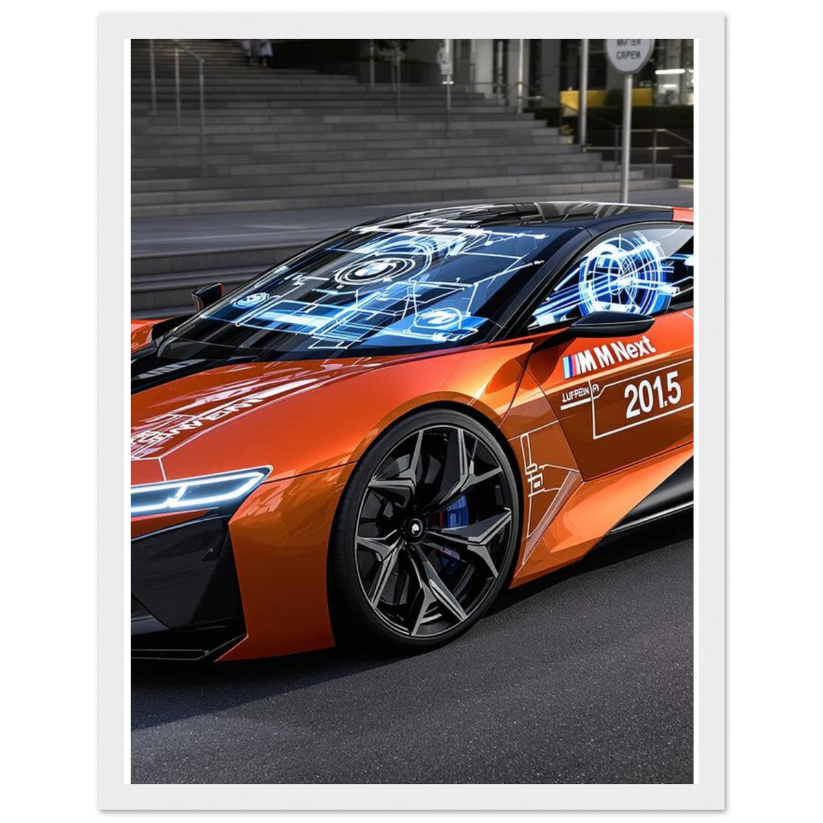 BMW M Vision Next Framed Print | Car Wall Art UK - Wild Thread Co