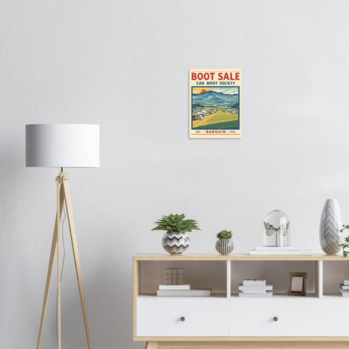 Boot Sale Vintage Travel Art Wall Art UK Art Print Poster Wall Art UK UK Gift — Art Print | Wild Thread Co UK