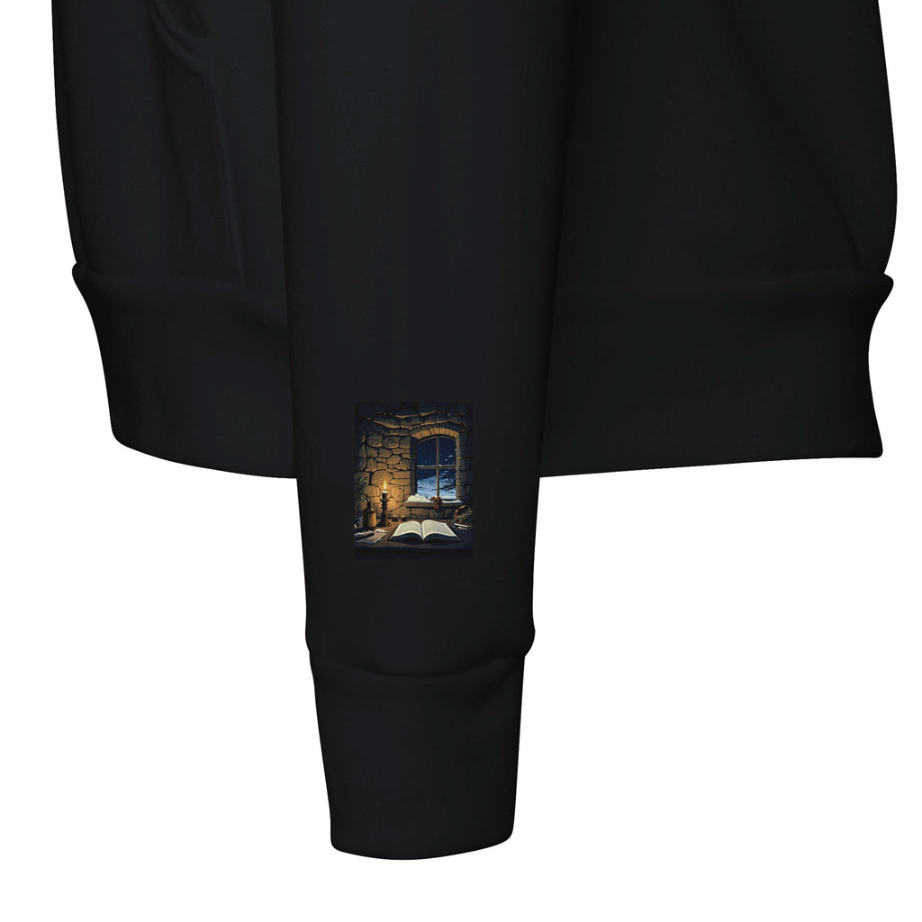 Bothy Hoodie UK | Mountain Shelter Candlelight Illustration Hoodie - Wild Thread Co