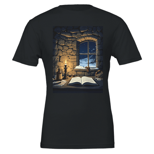 Bothy Shirt UK | Mountain Shelter Candlelight Illustration Tee - Wild Thread Co