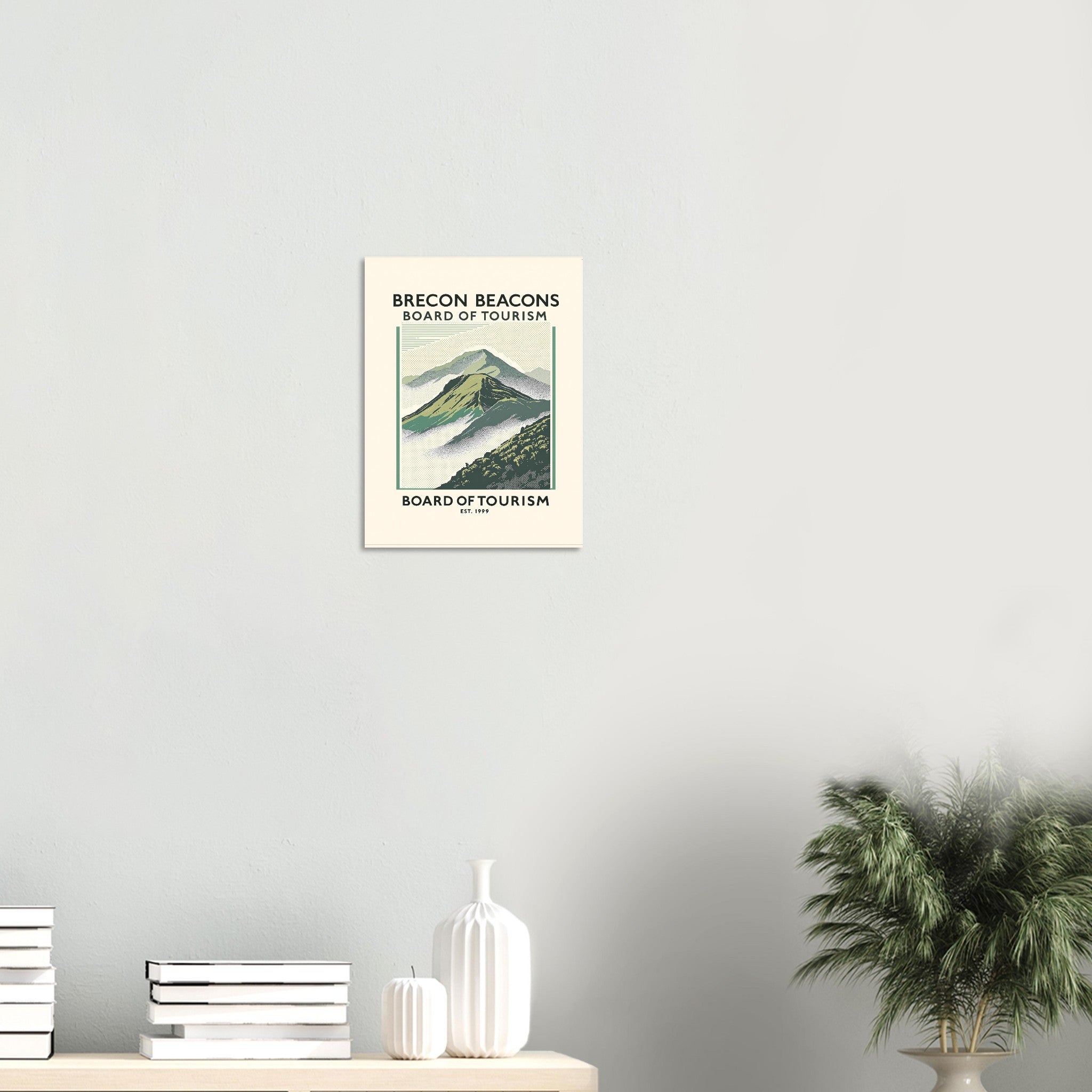 Brecon Beacons Vintage Travel Art Wall Art UK Art Print Art Print — detail view | Wild Thread Co