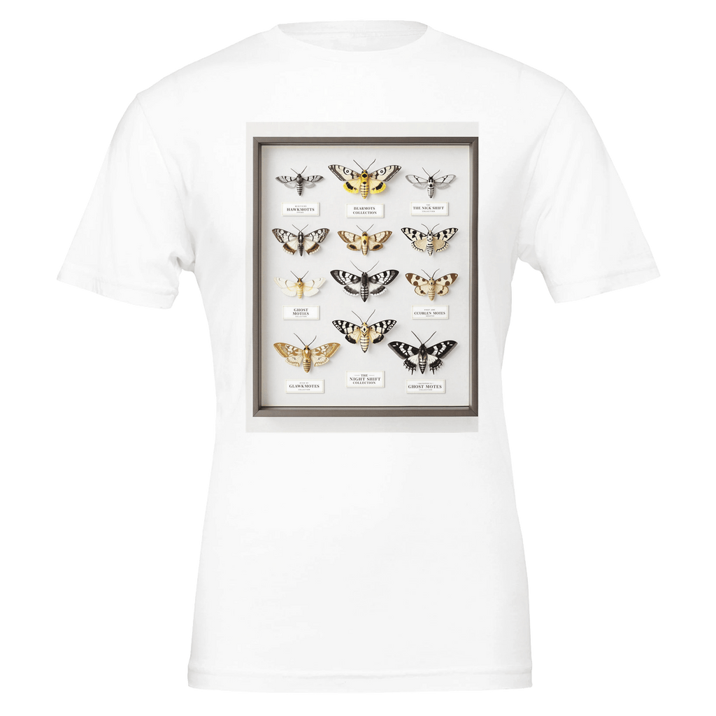 British Moth Lover Gift | Entomology Specimen Case T-Shirt Navy - Wild Thread Co