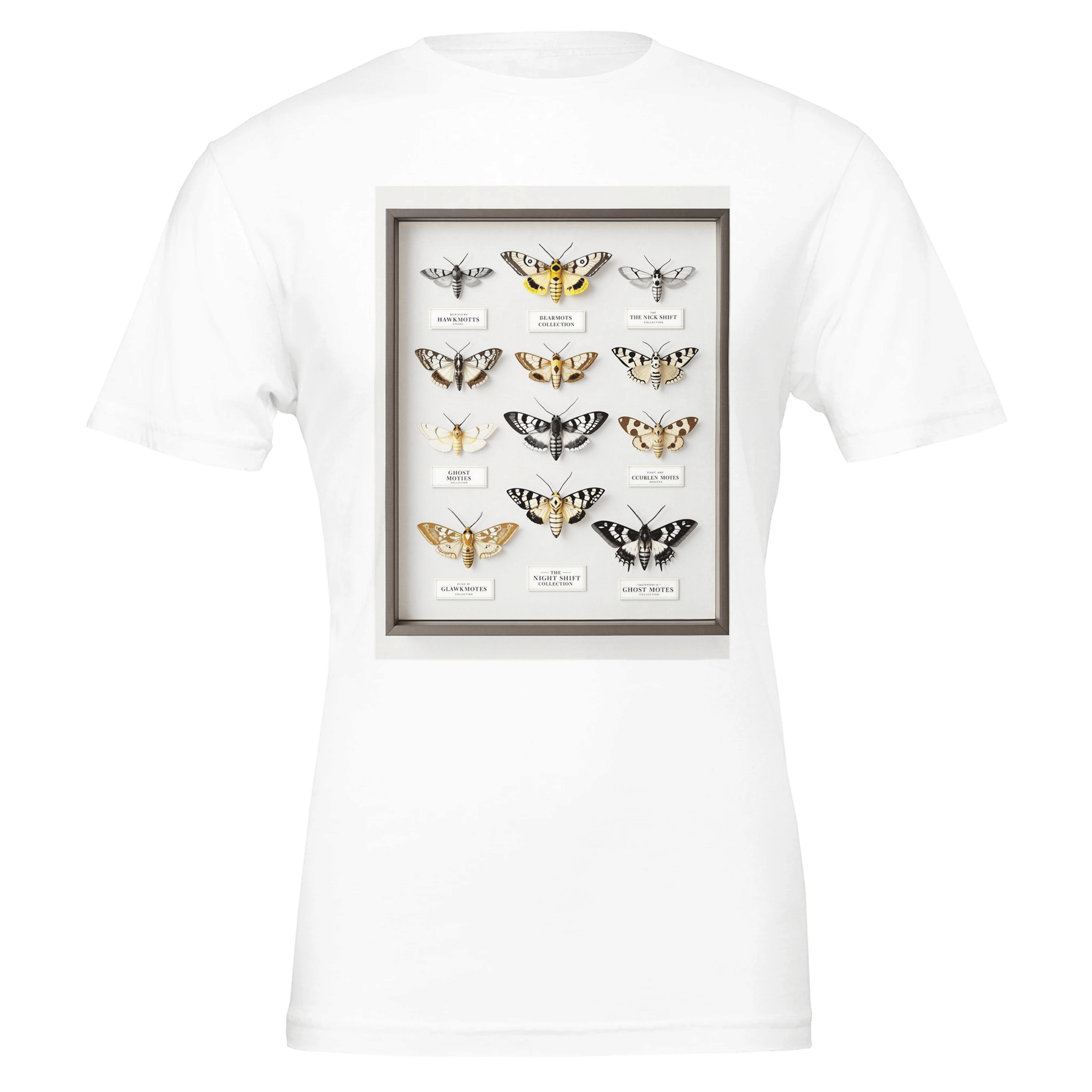 British Moth Lover Gift | Entomology Specimen Case T-Shirt Navy - Wild Thread Co