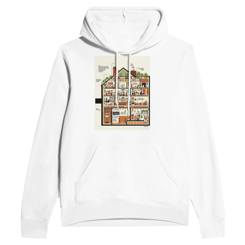 British Pub Anatomy Hoodie | UK Pub Culture Gift Hoodie - Wild Thread Co