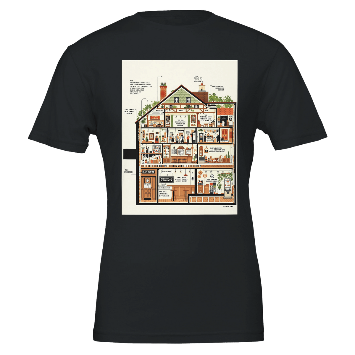 British Pub Anatomy T-Shirt | UK Pub Culture Gift Tee - Wild Thread Co