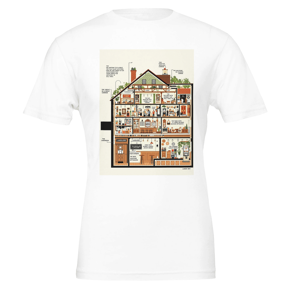 British Pub Anatomy T-Shirt | UK Pub Culture Gift Tee - Wild Thread Co