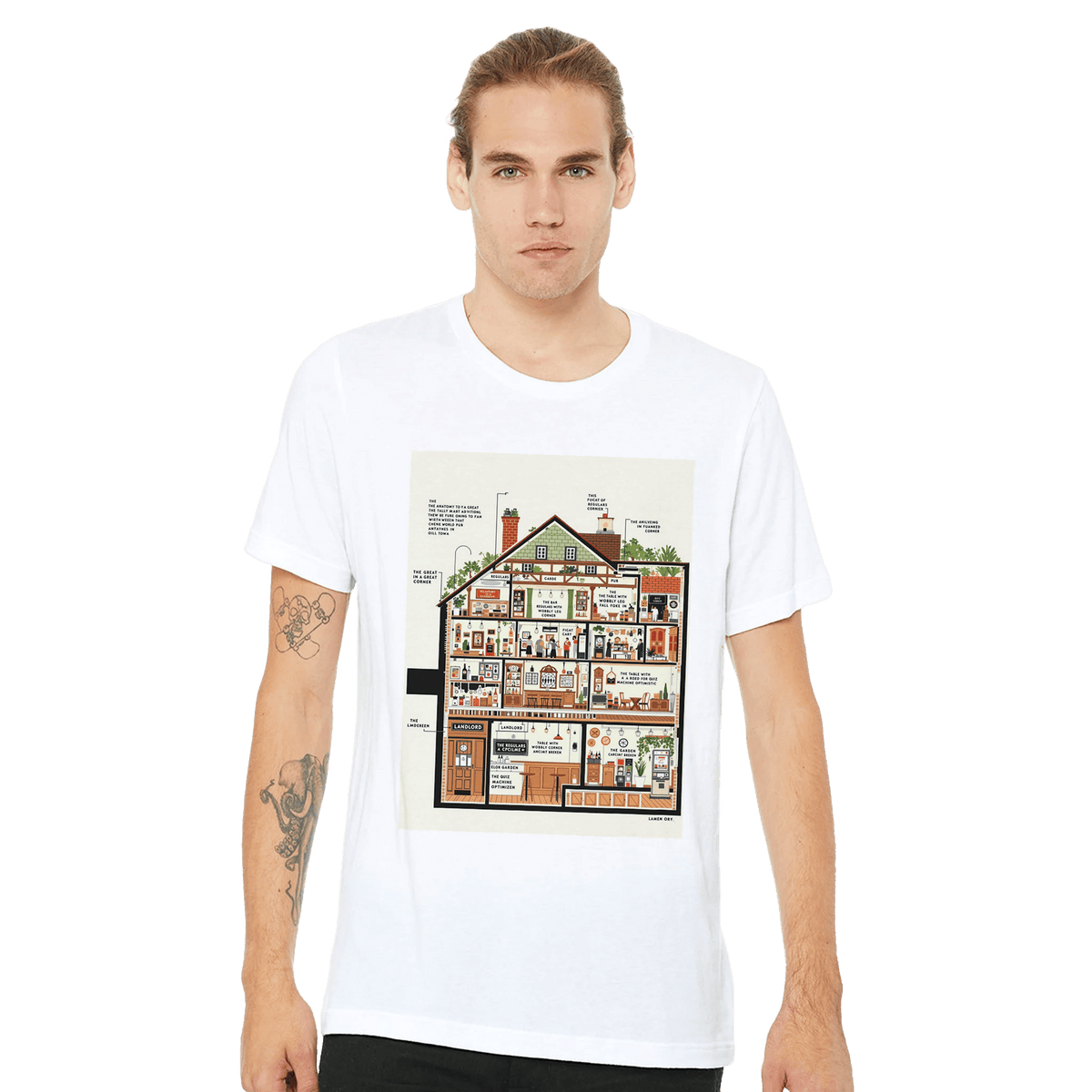 British Pub Anatomy T-Shirt | UK Pub Culture Gift Tee - Wild Thread Co