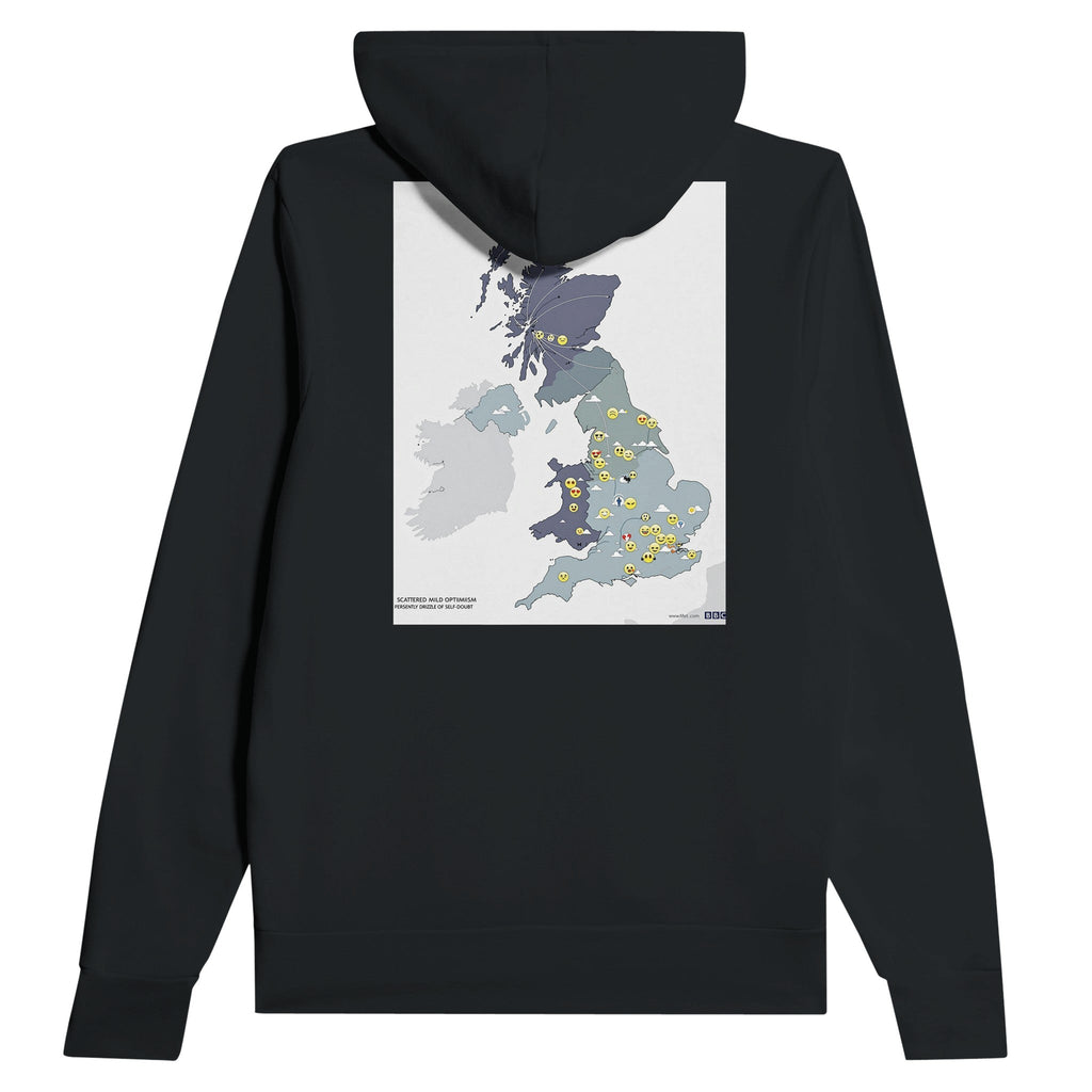 British Weather Map Emotional Forecast Hoodie | Funny Gift - Wild Thread Co