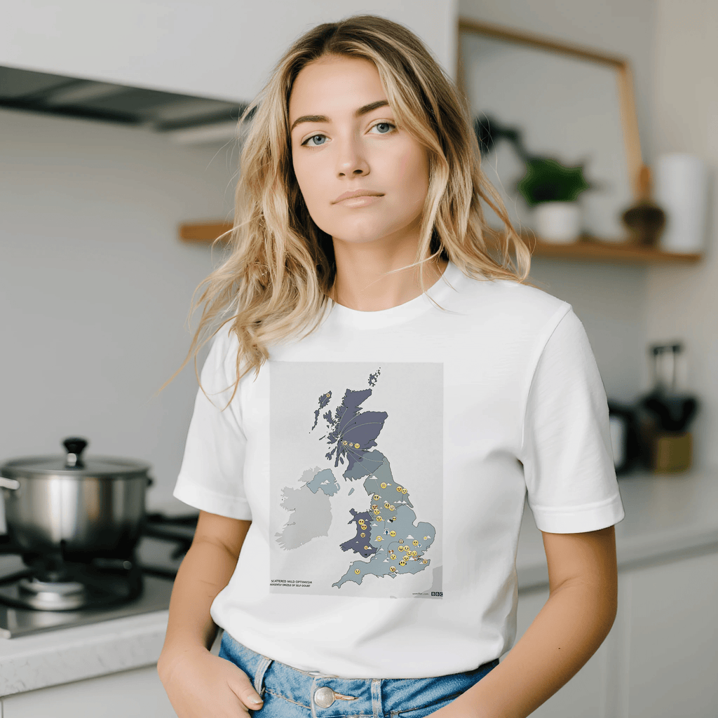 British Weather Map Emotional Forecast T-Shirt | Funny Gift - Wild Thread Co