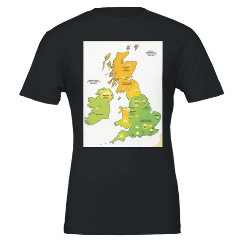 British Weather Map Funny T-Shirt | Met Office Style Humour Tee - Wild Thread Co
