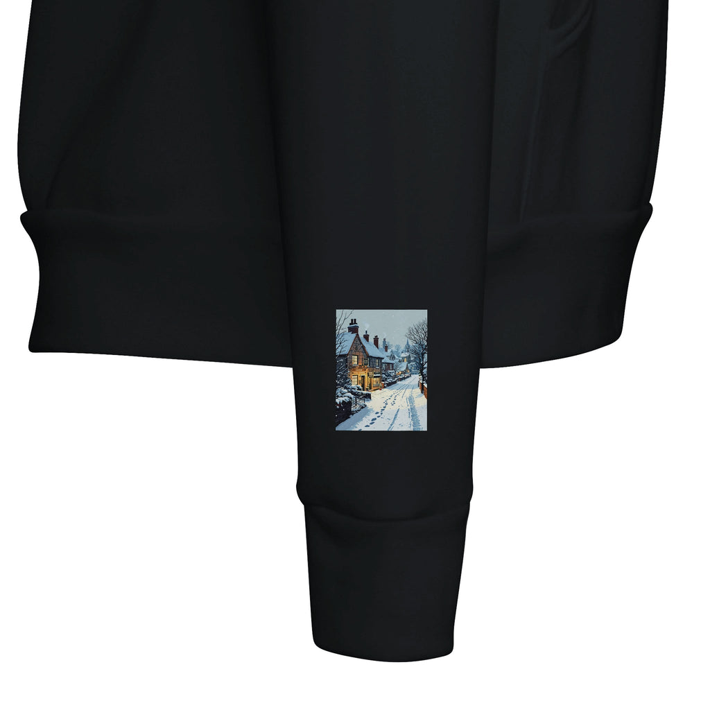 British Winter Village Pub Snowfall Hoodie | UK Winter Gift - Wild Thread Co