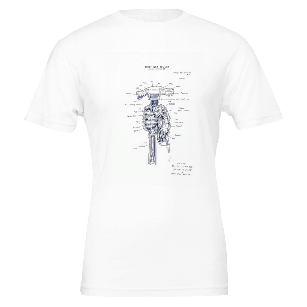 Builder Patent Hand Hammer T-Shirt | Tradesman Gift UK - Wild Thread Co