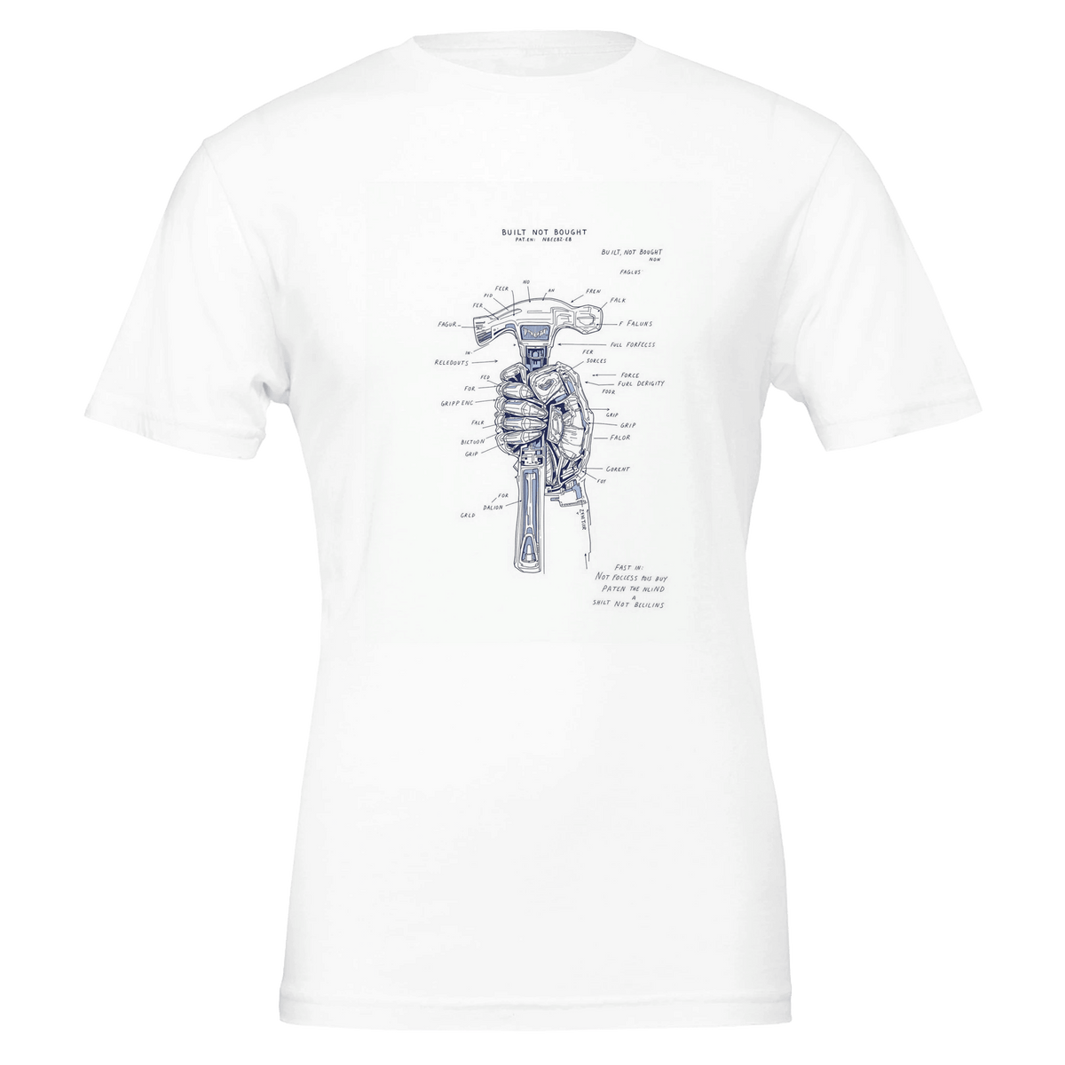 Builder Patent Hand Hammer T-Shirt | Tradesman Gift UK - Wild Thread Co
