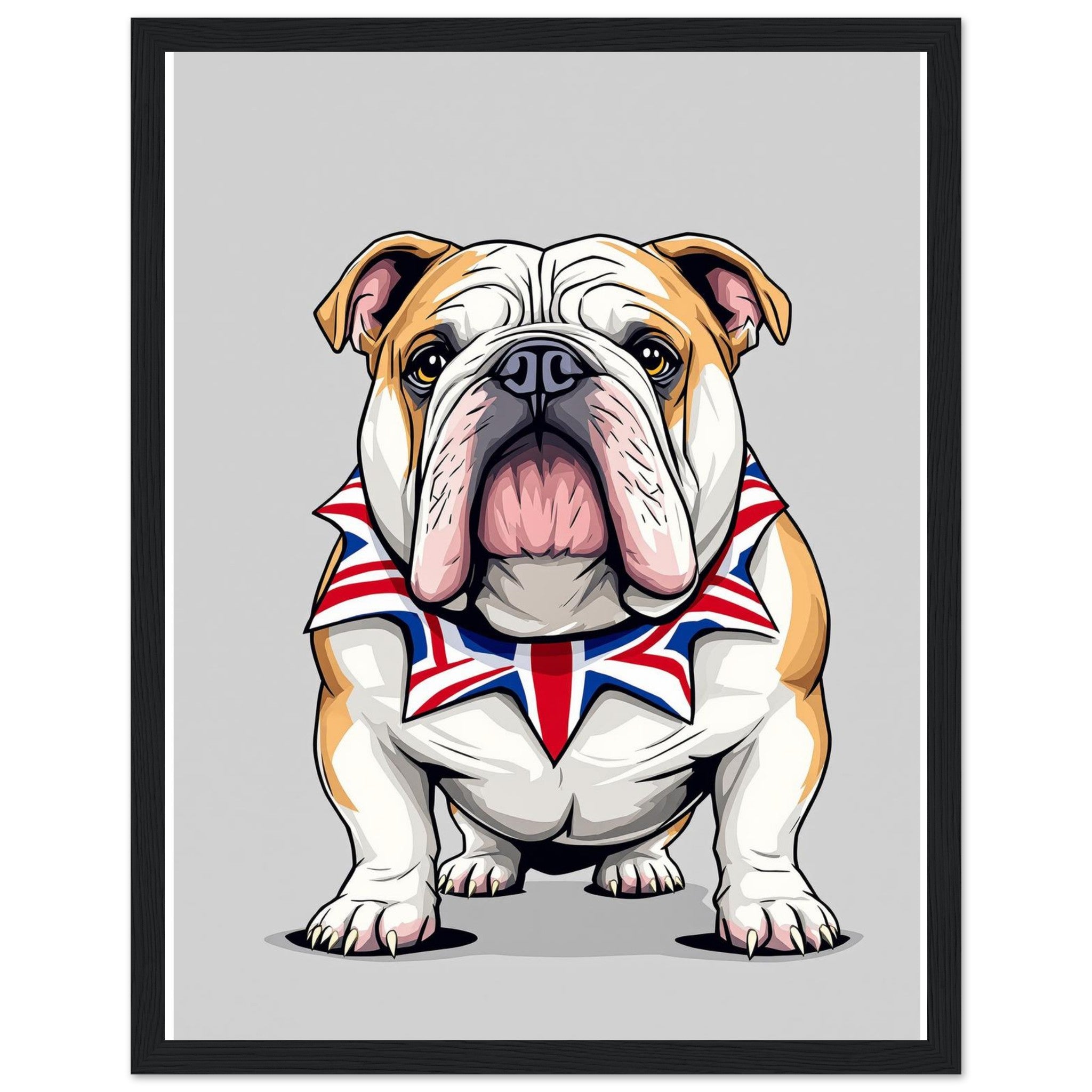 Bulldog Art Wall Art Ready to Hang UK — Framed Art Print | Wild Thread Co UK