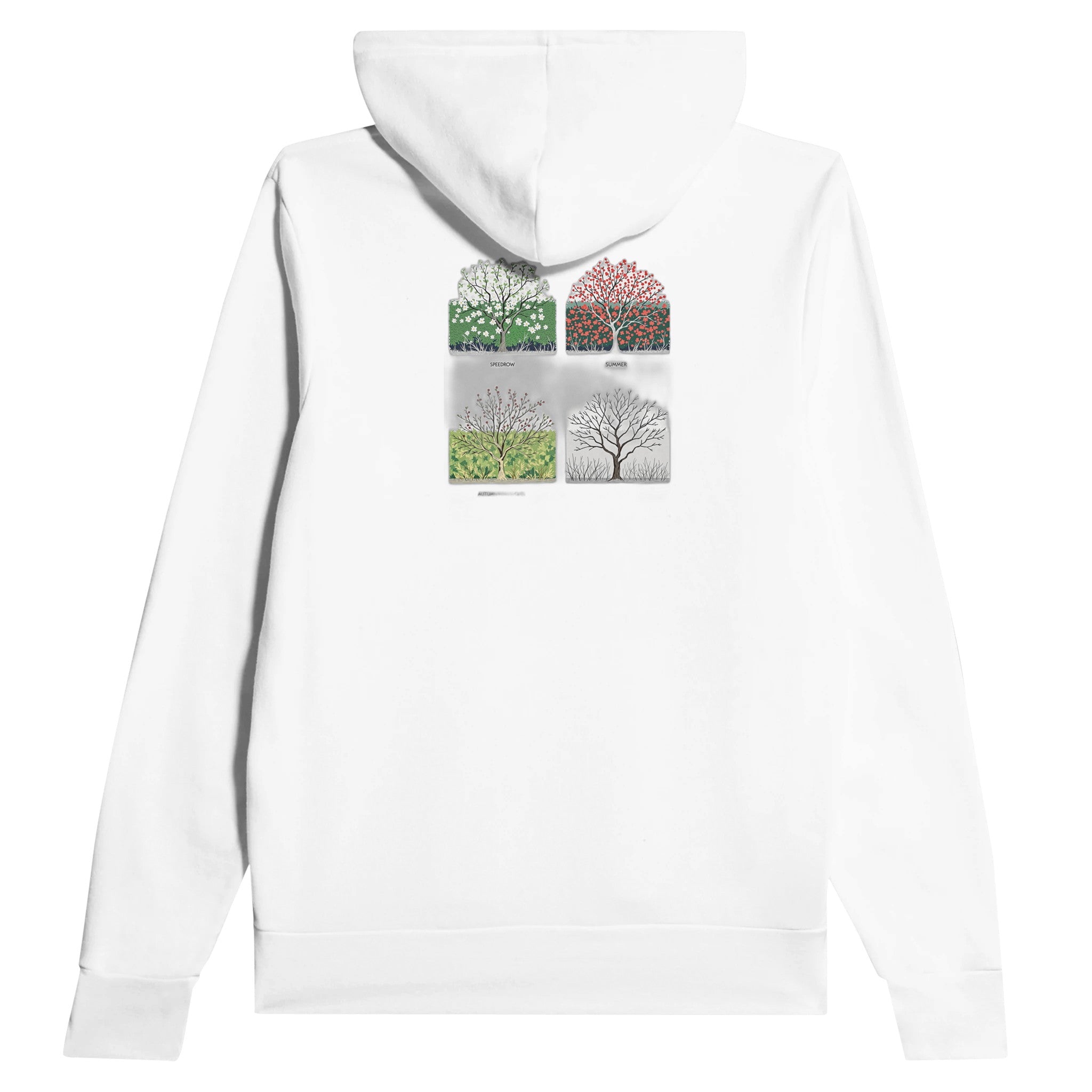 Hedgerow Four Seasons Panels Hoodie — detail view | Wild Thread Co