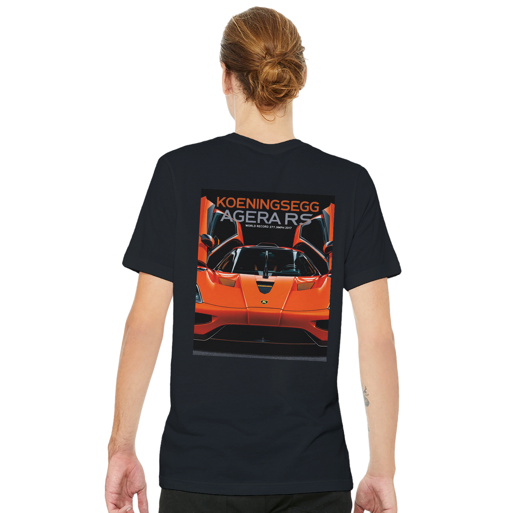 Koenigsegg Agera Rs 277mph Orange T-Shirt — detail view | Wild Thread Co