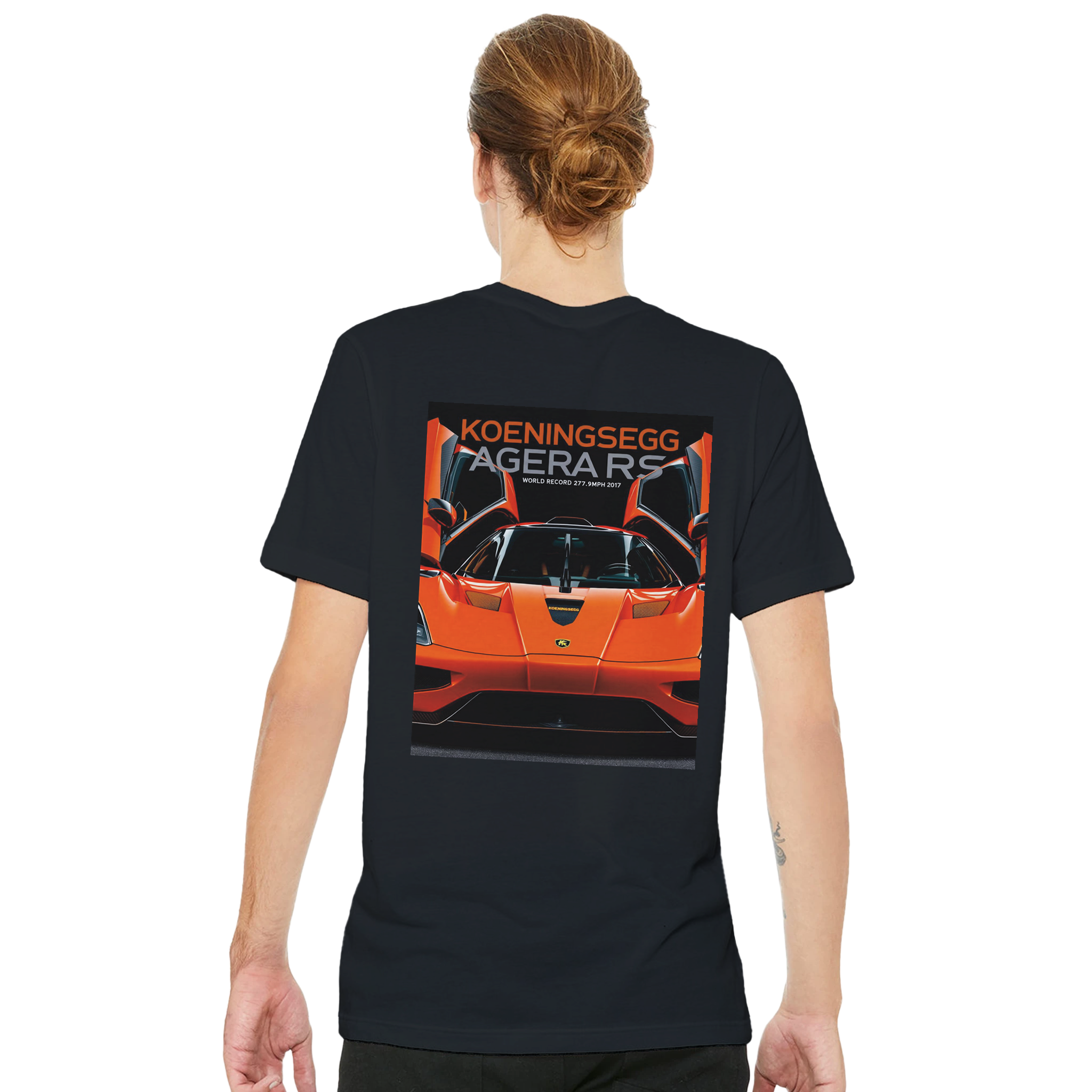 Koenigsegg Agera Rs 277mph Orange T-Shirt — detail view | Wild Thread Co